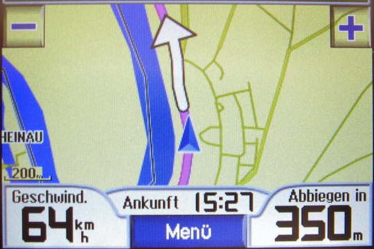 Einfache Streckenführung dank GPS von garmin